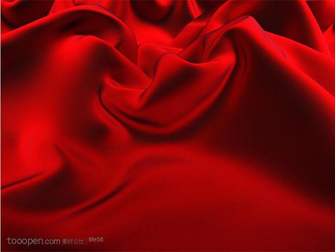 红色中国风布纹底图背景-时尚欧式花纹窗帘...