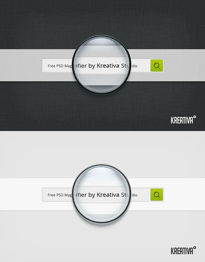 带放大镜的搜索框PSD素材