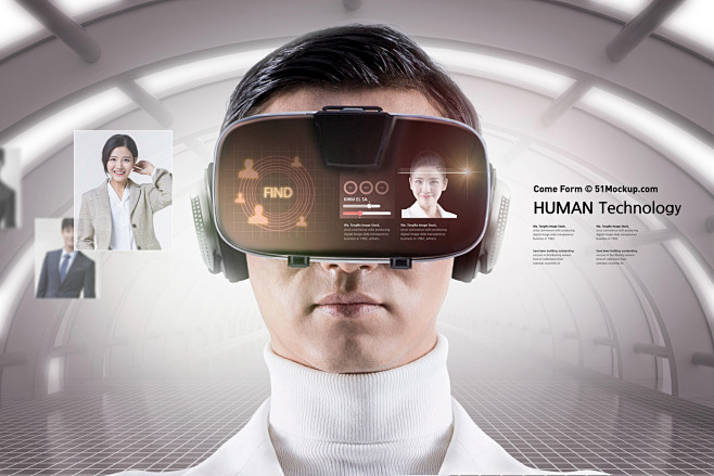 CG 虚拟现实 VR眼镜 未来科技psd...