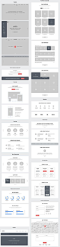 PSD Web Design - One Page Website Wireframes » Graphic GFX PSD Sources Stock Vector Image Tutorials Download