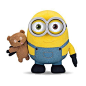 Minions Bob Toy Plush Stuffed Soft Doll Despicable Me Movie Sound Effects Yellow: