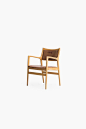 Karl-Erik Ekselius armchairs in beech and leather at Studio Schalling #retro: 