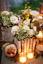 Woodsy Wedding Flowers  Fresh Designs  Lauren Brown Photography