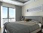 【卧室】：卧室以高级灰为色彩基调，云端床围背款+床头柜+装饰画