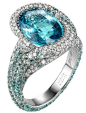 Chopard Paraiba tourmaline, tourmaline and diamond ring | Jewels | Pinterest