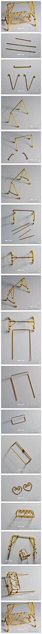 铝线教程-可爱的金色花园摇椅制作.