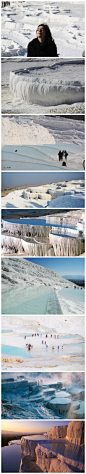 #SAINTY·旅行#土耳其语中“Pamukkale”意为“棉花城堡”是远近闻名的温泉度假胜地。水温终年保持在36到38摄氏度，水的酸碱值在6左右。据科学鉴定，泉水富含钙、镁等矿物质，以每秒400公升的速度流动。由于棉花堡的存在，让土耳其成为人们最想拜访的国家之一。 你心动吗？ #国外#