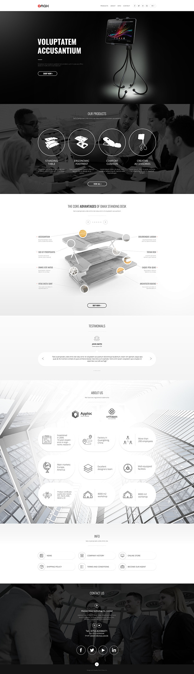 OMAX web design