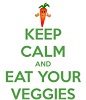 KEEP CALM AND EAT YOUR VEGGIES