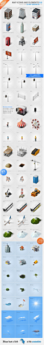 Map Icons and Elements - V.2 - GraphicRiver Item for Sale