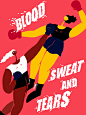 Blood, Sweat and Tears : This projects shows the process creating a poster based on the words Blood, Sweat and Tears