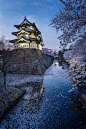 Hirosaki Castle in the evening by João Maia