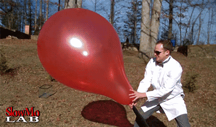 高速镜头告诉你，超大气球是怎么裂的！