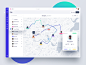 Map View - Fleet Tracking App dashboad webapp timeline ui clean users tracking profile user card user map fleet