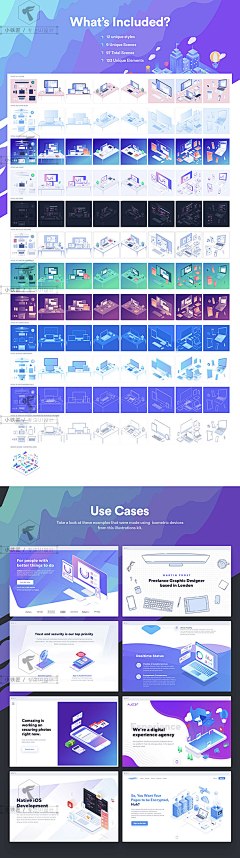 fonomi采集到【矢量插画】Isometric#3D2.5D#轴侧#建筑构成