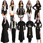 年会服装成人修女服装话剧圣母玛利亚耶稣神父教父传教士-淘宝网