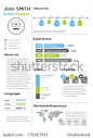 Resume. With Infographics and Timeline. Vector Illustration 正版图片在线交易平台 - 海洛创意（HelloRF） - 站酷旗下品牌 - Shutterstock中国独家合作伙伴