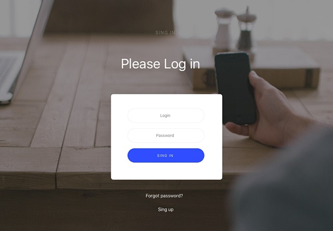 简洁的web登录注册ui设计分享 #UI...