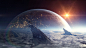 General 2560x1440 science fiction space couple clouds Earth