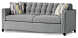 Theodore Sofa - Java Finish - Debro Cranberry Fabric transitional-sofas