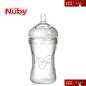 nuby母婴旗舰店 正品美国nuby努比热卖促销婴儿宝宝硅胶不含BPA安全宽口奶瓶300ml