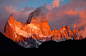 Sunrise light on famous Fitz Roy, Los Glaciares National Park, Argentina (Patagonia).