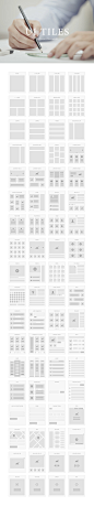 一套不错的WEB UI设计线框图（Wireframe Kit）[Ai,PSD,Sketch]