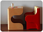 // Desk and chair set. Cool No? If not for your tiny home living area, then how about for a kids bedroom??: 