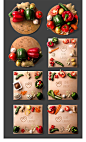 餐厅品牌VI视觉厨房场景美食面包水果蔬菜篮子厨具PSD样机素材-淘宝网