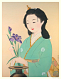 佃喜翔（日本) 1955年生，熊本县人，日本现代著名插画师。擅长绢本着色日本画技画法，描绘细腻抒情的柔美女性。