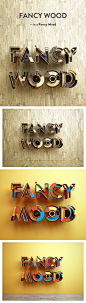 Be inspired by Fancy Wood is a Fancy Mood #3d #digitalart #typography #designinspiration