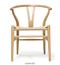 Y-chair带着明式家具的极简风格，又保留了原产地北欧特有的味道。经典大方，仿佛雕塑般的线条，可作餐椅同样也适用于小憩。是已过世的设计史上最优秀的家具设计师汉斯․瓦格纳最著名的作品之一。超过100道手工程序，120米绳手工缝制椅垫，足以陪伴你大半个世纪。O网页链接