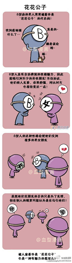 狸槑采集到韩国Q版血型人物漫画