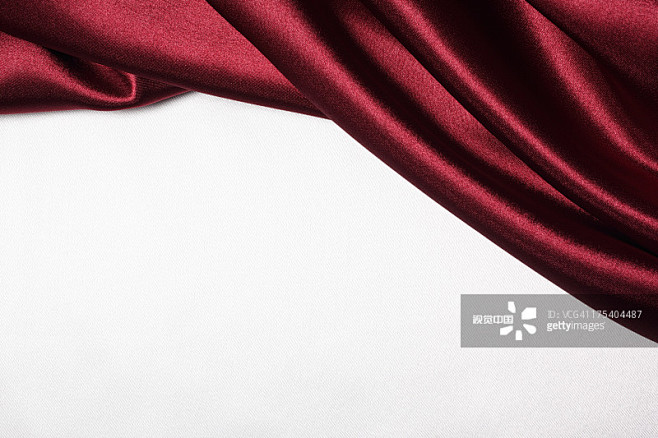 Maroon Silk Curtain_...