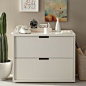 Modular File Cabinet, White contemporary filing cabinets and carts
