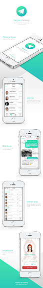 Telegram Messaging App Redesign : Telegram messenger application redesign.