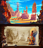 In Quest of Adventure Landscape :  Our new work is based on creating environments for our heroes from Quest of adventure project. Expanding the boundaries of this world with new illustrations, was our main goal to enrich this project. As well, we wanted t