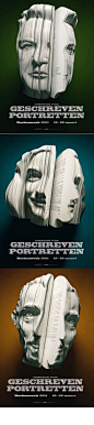 来至荷兰阿姆斯特丹的机构Van Wanten Etcetera 设计创意。今年CPNB荷兰读书周，设计师Souverein创作的立体肖像书。