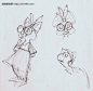 迪士尼经典动画《罗宾汉》（Robin Hood）中兔子Skippy的设定手稿，由Milt Kahl在Ken Anderson原始设计的基础上修订。