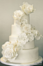 #分享照片#精心制作的花型婚礼蛋糕，像茉莉花一样静静的绽放着 - 微幸福 - 幸福婚嫁