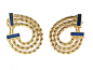 Buccellati Enamel and Gold Earrings in 18K
