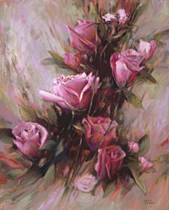宁馨郁金香采集到水彩系列——玫瑰香颂