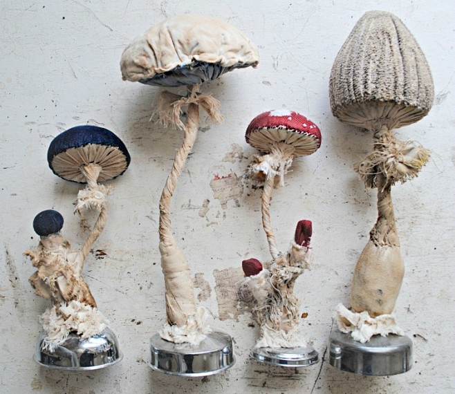 Textile Mushrooms On...