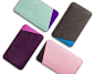 WOOL_Phone Sleeve : We make the "MIX" feeling for the item, we mix the color, material and even usage, you can clean your phone screen at ant time with the microsuede fabric, also, you can put cards or money in the back pocket for easy carry! Fa