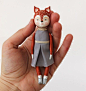 Miss Fox Art Doll. So sweet.