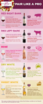 Bordeaux wine pairings infographic. For the Love of Wine http://www.pinterest.com/wineinajug/for-the-love-of-wine/