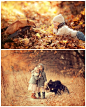 给孩子最好的教养，从亲近大自然开始。俄罗斯摄影师 Elena Karneeva 拍摄的一组孩子与野生动物的一次约会，真的好美~ ​​​​