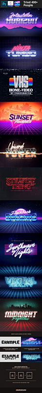 1980's, 1980s, 3d, 70s, 80's, 80s, add-on, classic, effect, hipster, indieground, insignia, label, logo, metal, mock-up, mockup, pattern, photorealistic, rad, retro, style, synthwave, text, type, typography, vhs, vintage 80’s Retro Text Effects “Simple &a