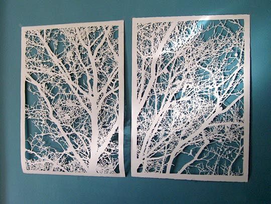 Cut paper trees