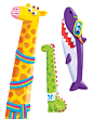 Height meter-puzzle for kids : This is series of Height meter-puzzles for kids and their parents. This series is designed in bright and emotional way  to attract attention and inspire to purchase the product. Kids and parents will like this  funny charact